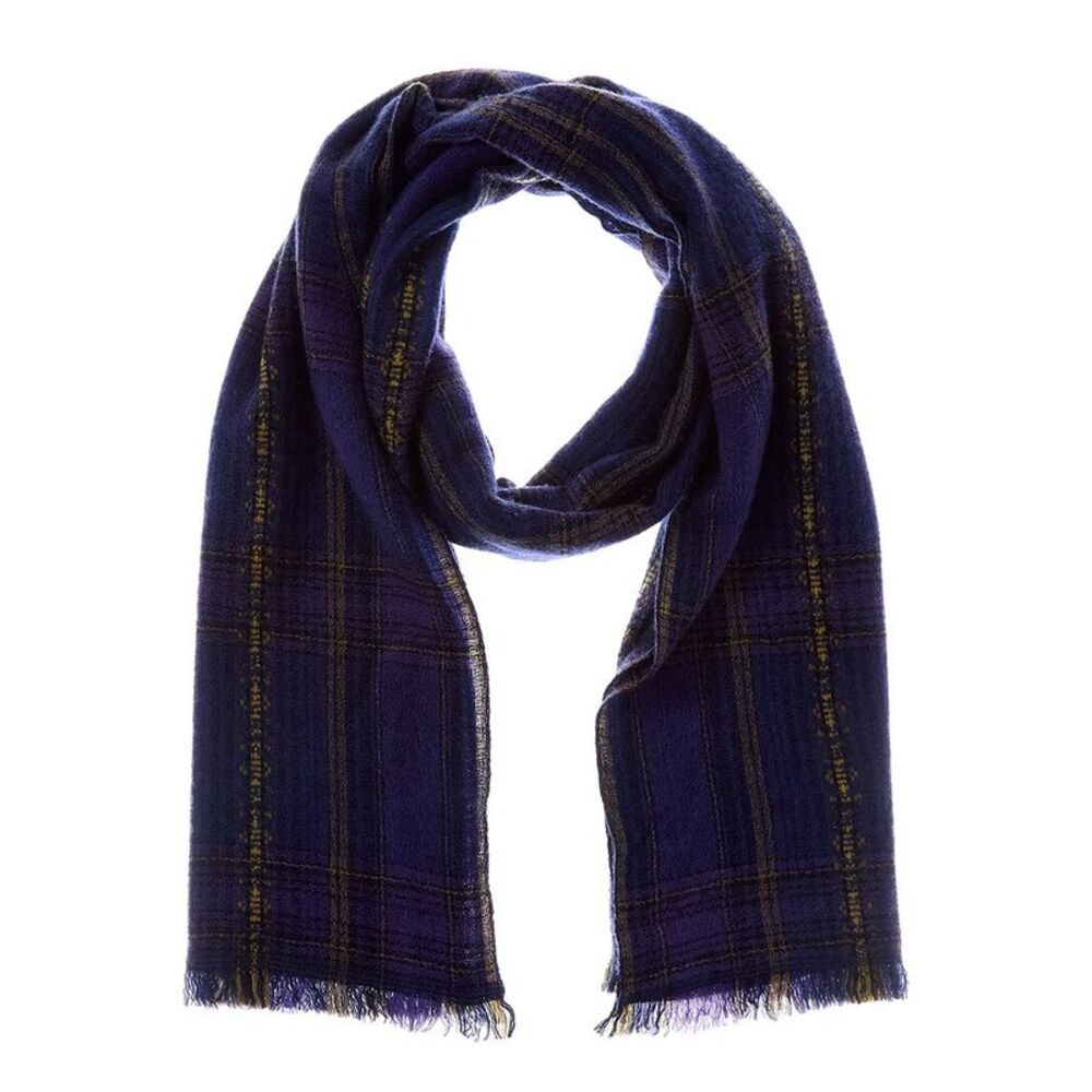 Isabel Marant Kuzanne Wool & Cashmere-Blend Scarf, Blue